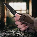 Ruike P831 Framelock Knife - Compact EDC Folding Knife With 3.25 Inch 14C28N Blade And Black Stonewash Finish by RUIKE