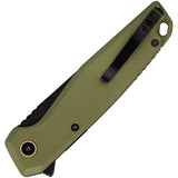 Ruike P873 Button Lock Folding Knife OD Green G10 Handle 14C28N Sandvik Blade Everyday Carry Ready - Compact EDC Tool by RUIKE
