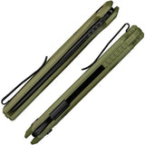 Ruike P873 Button Lock Folding Knife OD Green G10 Handle 14C28N Sandvik Blade Everyday Carry Ready - Compact EDC Tool by RUIKE