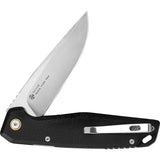 Ruike P873 Button Lock Knife - One-Hand Deployment With Satin Blade And Black G10 Handle by RUIKE