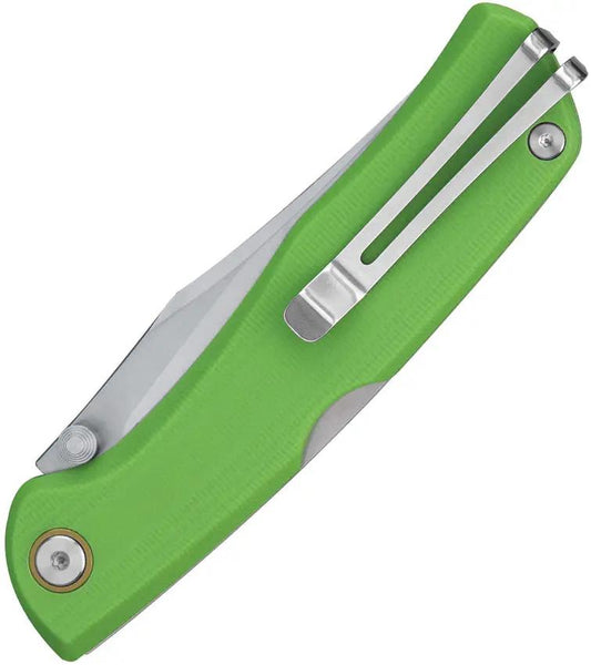 Ruike P882 Lockback Knife - Compact EDC Folding Knife With Satin 12C27 Blade And Green G10 Handle by RUIKE