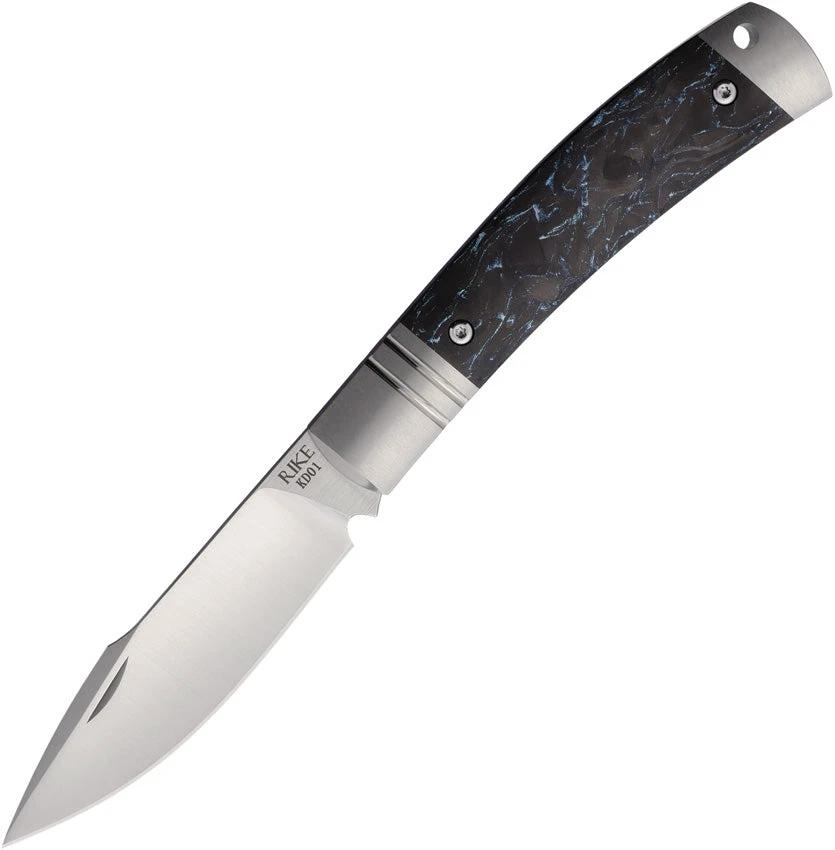 Rike Knife Slip Joint Blue Carbon Fiber RKKD01BLUCF by Rike Knife