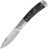 Rike Knife Slip Joint Black Green CF RKKD01GRNCF by Rike Knife