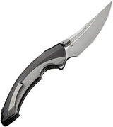 Rike Knife Lamella Linerlock Black DLC Edition - M390 Satin Blade, Extended Tang, Titanium Handle by Rike Knife