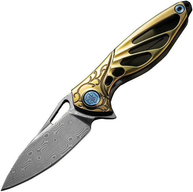 Rike Knife Mini Framelock Gold RKMINI GOLD by Rike Knife
