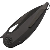 Rike Knife Tissot 2 Linerlock - Black DLC M390 Blade With Titanium Handle With Pocket Clip by Rike Knife