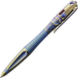 Rike Knife Titanium Pen Gold and Blue TR02-GB by Rike Knife