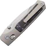 Remette Aurora Crossbar Lock Purple Aura-P - 4in Closed, 3in Bohler M390 Blade With Purple Haze Fat Carbon Fiber Inlay by REMETTE