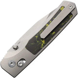 Remette Aurora Crossbar Lock Jungle Aura-Y - Bohler M390 Blade, Gray Titanium Handle With Fat Carbon Fiber Inlay by REMETTE