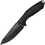 REMETTE Allosaurus Fixed Blade - Black D2 Tool Steel Clip Point, G10 Handle, Fire Starter With Striker And Kydex Sheath by REMETTE