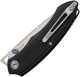 Remette GC103 Linerlock Black - Satin Finish 14C28N Sandvik Drop Point Blade With G10 Handle And Pocket Clip by REMETTE