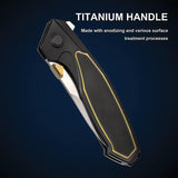 Remette Kingfisher Framelock Ti RTKF2 - Titanium Frame Lock Knife With 3.5in M390 Satin Drop Point Blade by REMETTE