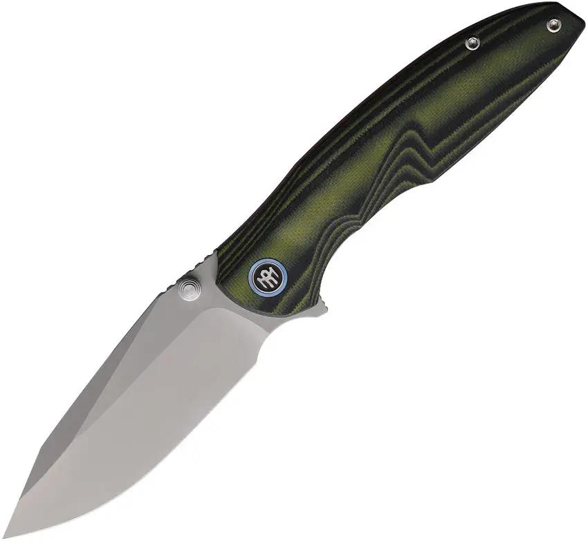 Remette Cool Whale Linerlock Green RTCL-G1 - 3.5In Sandblast Finish 14C28N Sandvik Stainless Blade, G10 Handle by REMETTE
