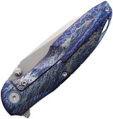 Remette Cool Whale Framelock Ti RTCL-T3 - Pearlescent Blade and Lightning Strike Anodized Titanium Handle by REMETTE