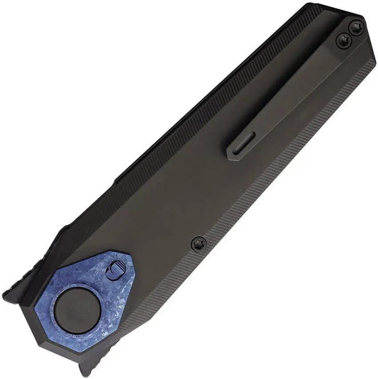 REMETTE Infinite Power B-Linerlock RTIP-D - Black DLC Bohler M390 Dagger Blade With Titanium Handle by REMETTE