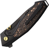 Remette Kingfisher Framelock Ti RTKF5 - Titanium Framelock Knife With M390 Blade And Copper Foil Carbon Fiber Inlay by REMETTE