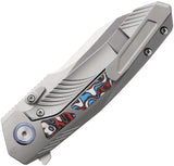 Remette Kestrel Framelock Ti RTPO-B - Titanium Handle With M390 Reverse Tanto Blade And Patriot Carbon Fiber Inlay by REMETTE