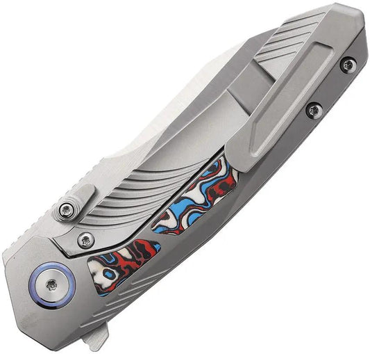 Remette Kestrel Framelock Ti RTPO-B - Titanium Handle With M390 Reverse Tanto Blade And Patriot Carbon Fiber Inlay by REMETTE