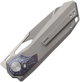 Remette Peregrine Falcon Button Lock RTT1-GX - Pearlescent Surface Effect Blade With Titanium Onlay by REMETTE