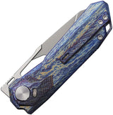Remette Peregrine Falcon Button Liner RTT1-TX - Pearlescent M390 Blade With Lightning Strike Anodized Titanium Handle by REMETTE