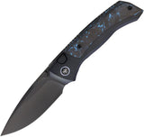 REMETTE Steed Button Framelock Bl CF RTWS-BL by REMETTE