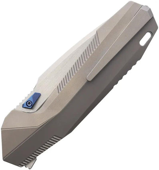 Remette RT-WK1 Linerlock WK1-D - M390 Stainless Drop Point Blade With Titanium Handle And Pearlescent Satin Finish by REMETTE