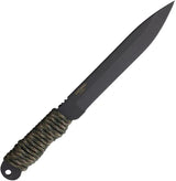 Ranger Knives Shank Fixed Blade Camo Cord RN9410DT - 6-Inch Black Carbon Steel Blade, Full Tang, Lanyard Hole by Ranger Knives
