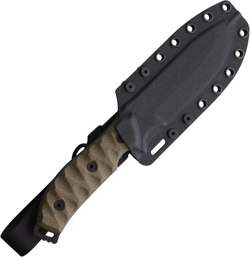Ranger Knives Ranger 4.5 Fixed Blade OD Green Micarta Handle - Black Coated Carbon Steel Drop Point by Ranger Knives