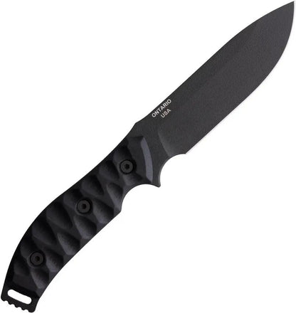 Ranger Knives Ranger 4.5 Fixed Blade Black RN9470 - Black Coated Carbon Steel Drop Point Blade by Ranger Knives