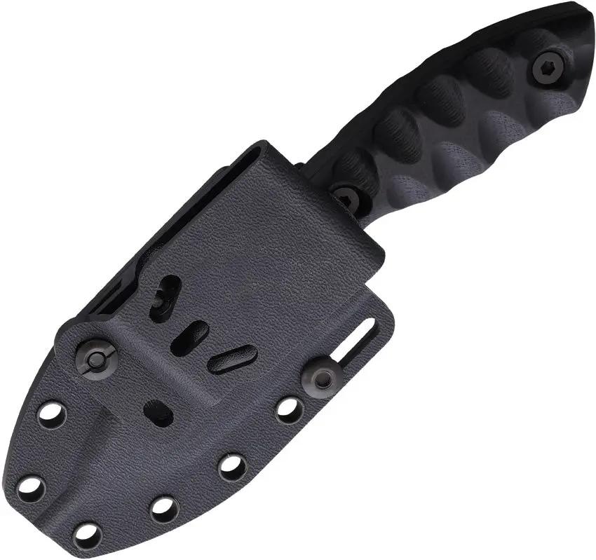 Ranger Knives Model 3 Fixed Blade - Black Coated Carbon Steel Drop Point Blade With Full Tang And Kydex Sheath by Ranger Knives