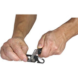 Lansky Roadie Multi Tool Road1 LS50 With Carabiner, Bit Driver, Knife Sharpener, Cutter For EDC Black Stainless by Lansky