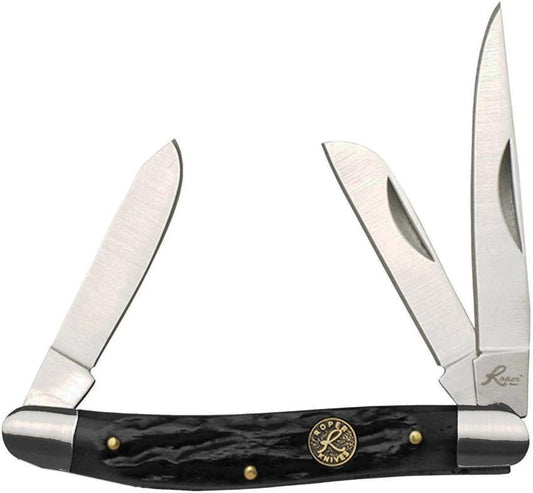 Roper Knives Stockman Jigged Black Bone RP0001CBK by Roper Knives