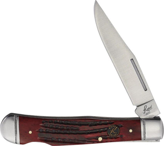 Roper Knives Lockback Trapper Red Bone RP0005CRB by Roper Knives