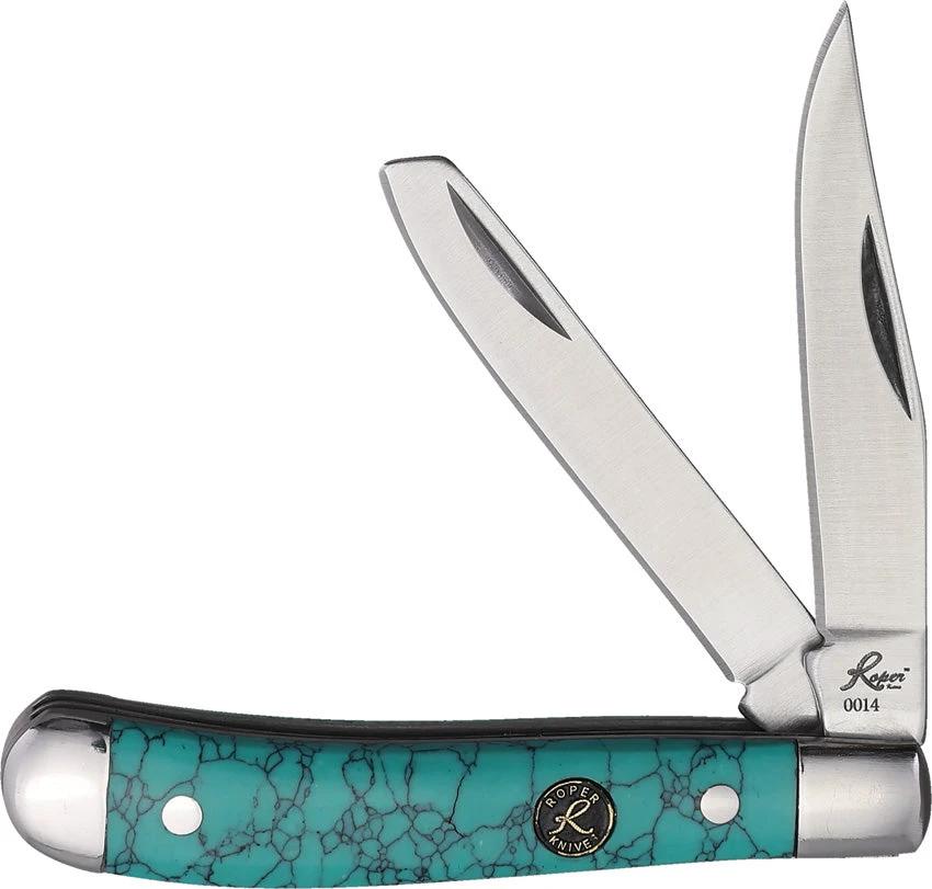 Roper Knives Peanut Green Stone RP0006G by Roper Knives