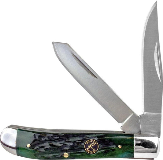 Roper Knives Trapper Green Bone Carbon RP0008CGB by Roper Knives
