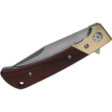 Roper Knives Buffalo Scout Linerlock RP042 - D2 Satin Blade With Sandalwood Handle And Ball Bearing Pivot by Roper Knives