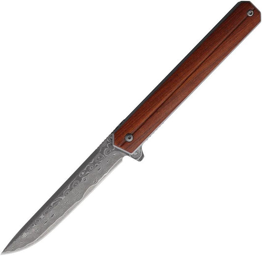 Roper Knives Spur Linerlock Damascus RP1038D by Roper Knives