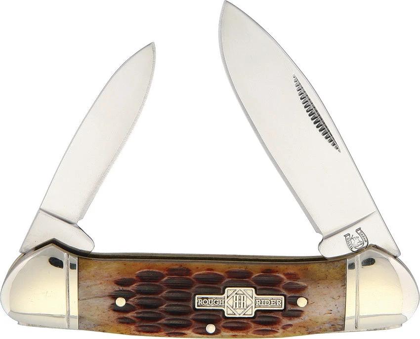 Rough Rider Canoe Amber Jigged Bone KB203 by Rough Rider