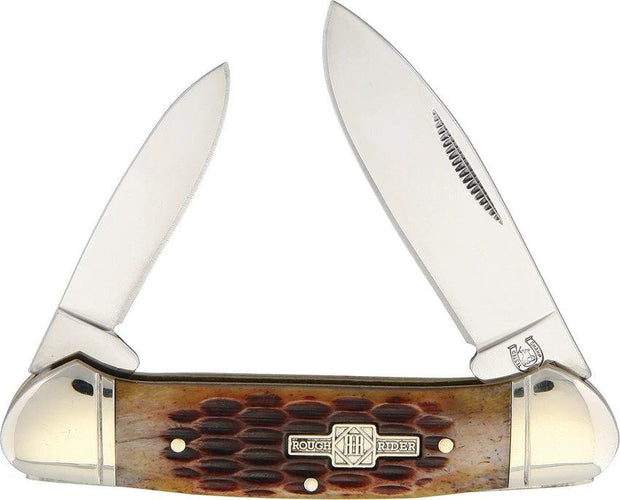 Rough Rider Canoe Amber Jigged Bone KB203 by Rough Rider