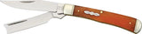 Rough Rider Razor Trapper Knife Orange Bone Handle 4.13 Inch Closed Stainless Clip Blades For EDC Premium Enthusiasts by Rough Rider