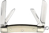 Rough Rider Tiny Congress Knife White Smooth Bone Handle With Pen And Coping Blades EDC Collector by Rough Rider