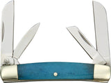 Rough Rider Tiny Congress Knife Turquoise 2 Inch Closed Stainless Twin Sheepsfoot Pen Coping Blades For EDC Collectors by Rough Rider
