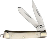Rough Rider Mini Trapper 2In White Smooth Bone Handle Stainless Clip Spey Blades For Collectors by Rough Rider