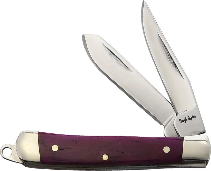 Rough Rider Tiny Trapper Purple Smooth Bone 2 Inch EDC by Rough Rider