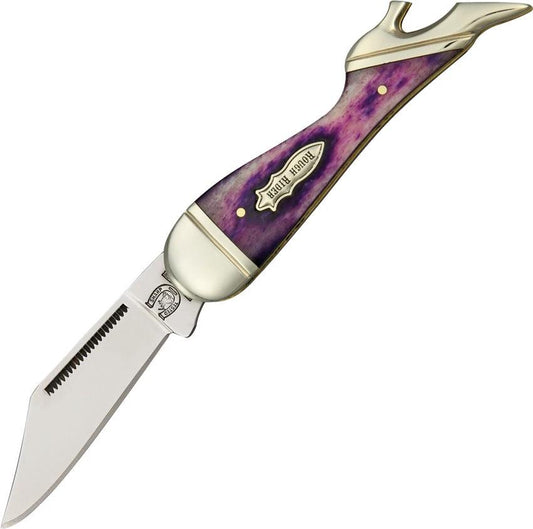 Rough Rider Small Leg Knife Purple KB114 PURPLE SMOOTH BONE by Rough Rider