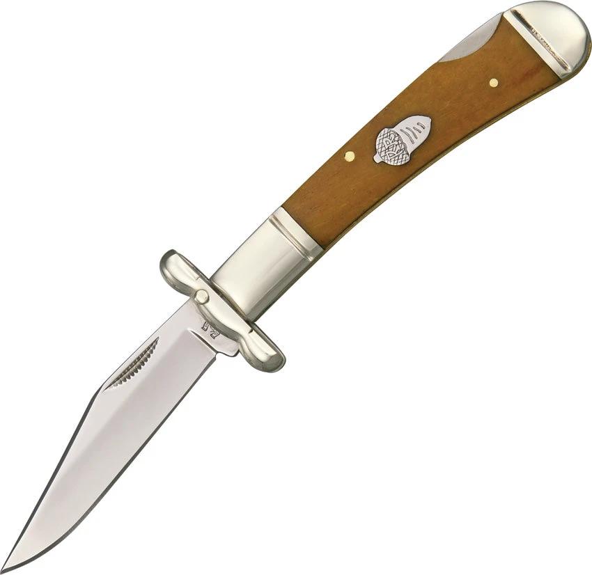 Rough Rider Small Swing Guard Lockback Knife Premium 3.5In Closed EDC Tobacco Smooth Bone Handle by Rough Rider