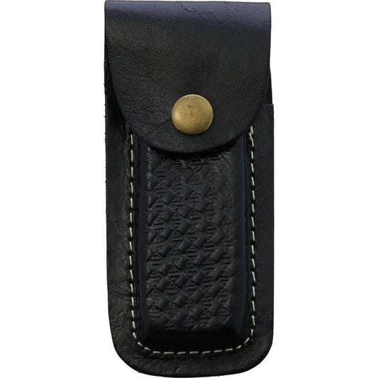 Rough Rider Stag Lockback RR1396 - Satin Clip Point Blade Leather Sheath For Collectors by Rough Rider