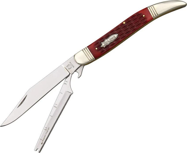 Rough Rider Fish Knife KB286 RED JIGGED by Rough Rider
