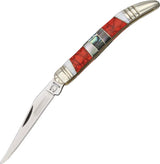 Rough Rider Stoneworx Small Texas Pocket Knife 440A Long Clip Blade Turquoise Inlay Handle Collectors Item by Rough Rider
