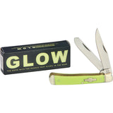 Rough Rider Moon Glow Trapper KB201 Knife 4 Inch Closed 440 Stainless Clip Spey Blades Moon Glow Handle For Collectors by Rough Rider